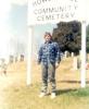 Jamie at Howell's Hill Cemetary in 1990